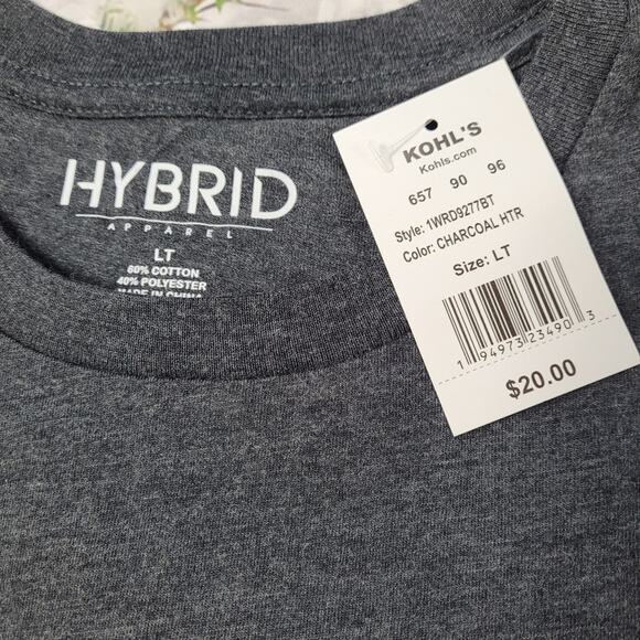 NWT Single All The Way Men's Hybrid Charcoal Heather T-shirt size LT - Picture 3 of 7